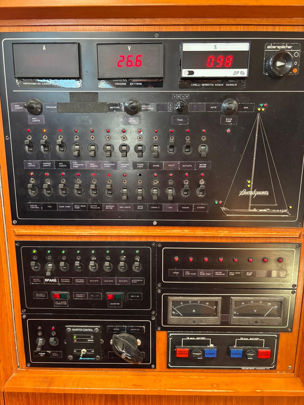Sparkman & Stephens Baltic 52 OBELIX - switch board
